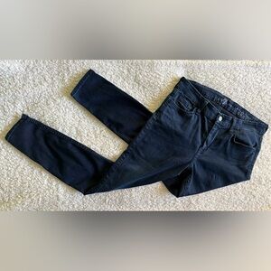 7 For All Mankind M Skinny Jeans 29x26 Dark Wash Stretch Cropped Made in 🇺🇸